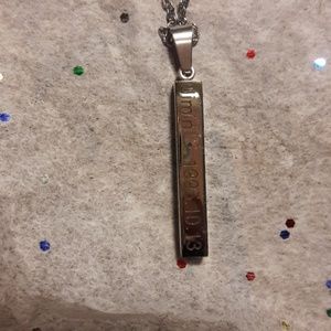 BTS Kpop Jimin Titanium Birthday Necklace